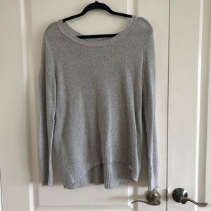Ribbed Gray Sweater